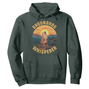 Funny Groundhog Whisperer Hoodie Screaming Woodchuck Mountain Forest TS11 Dark Forest Green Print Your Wear