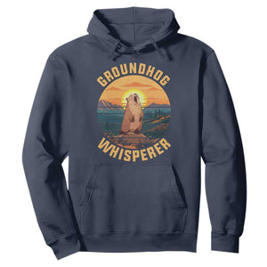 Funny Groundhog Whisperer Hoodie Screaming Woodchuck Mountain Forest TS11 Navy Print Your Wear