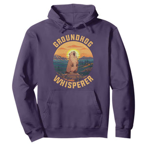 Funny Groundhog Whisperer Hoodie Screaming Woodchuck Mountain Forest TS11 Purple Print Your Wear
