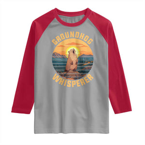 Funny Groundhog Whisperer Raglan Shirt Screaming Woodchuck Mountain Forest TS11 Sport Gray Red Print Your Wear