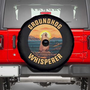 Funny Groundhog Whisperer Spare Tire Cover Screaming Woodchuck Mountain Forest TS11 Black Print Your Wear