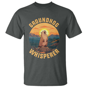Funny Groundhog Whisperer T Shirt Screaming Woodchuck Mountain Forest TS11 Dark Heather Print Your Wear