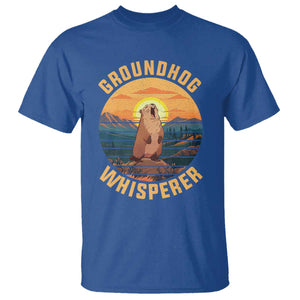 Funny Groundhog Whisperer T Shirt Screaming Woodchuck Mountain Forest TS11 Royal Blue Print Your Wear