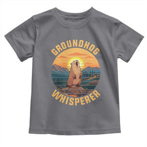 Funny Groundhog Whisperer Toddler T Shirt Screaming Woodchuck Mountain Forest TS11 Charcoal Print Your Wear