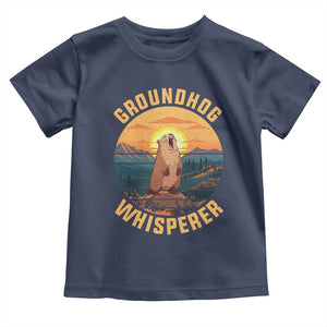 Funny Groundhog Whisperer Toddler T Shirt Screaming Woodchuck Mountain Forest TS11 Navy Print Your Wear