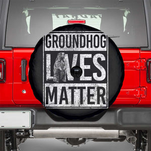 Groundhog Lives Matter Spare Tire Cover Funny Woodchuck Groundhog Day TS11 Black Print Your Wear