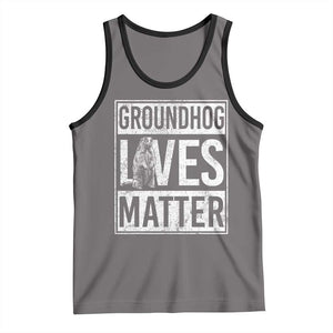 Groundhog Lives Matter Tank Top Funny Woodchuck Groundhog Day TS11 Deep Heather Black Print Your Wear