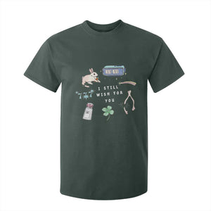 I Still Wish for You Lucky Rabbit 1111 Stars Clover Signs T Shirt For Kid TS11 Dark Forest Green Print Your Wear