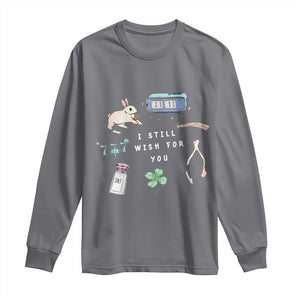 I Still Wish for You Lucky Rabbit 1111 Stars Clover Signs Long Sleeve Shirt TS11 Charcoal Print Your Wear