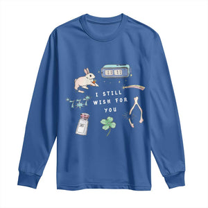 I Still Wish for You Lucky Rabbit 1111 Stars Clover Signs Long Sleeve Shirt TS11 Royal Blue Print Your Wear