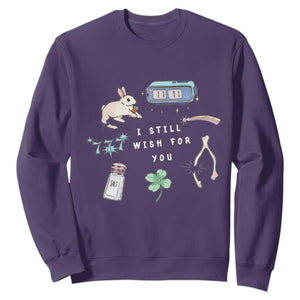 I Still Wish for You Lucky Rabbit 1111 Stars Clover Signs Sweatshirt TS11 Purple Print Your Wear
