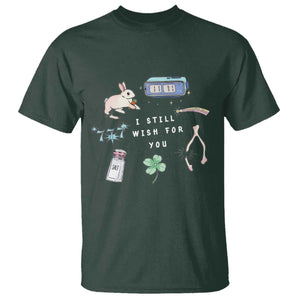 I Still Wish for You Lucky Rabbit 1111 Stars Clover Signs T Shirt TS11 Dark Forest Green Print Your Wear