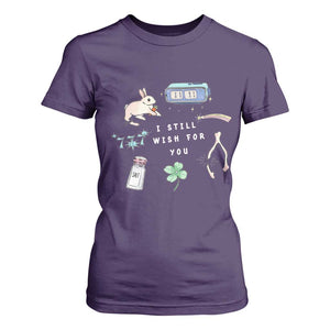 I Still Wish for You Lucky Rabbit 1111 Stars Clover Signs T Shirt For Women TS11 Purple Print Your Wear