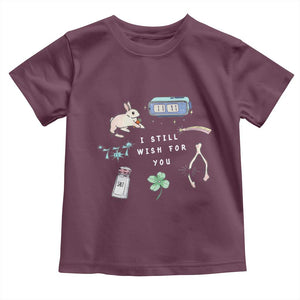 I Still Wish for You Lucky Rabbit 1111 Stars Clover Signs Toddler T Shirt TS11 Maroon Print Your Wear