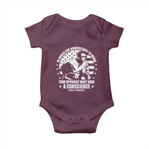 Stokely Carmichael Quote Baby Onesie In Order For Nonviolence To Work Your Opponent Must Have A Conscience TS11 Maroon Print Your Wear