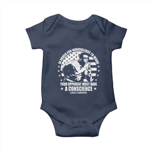 Stokely Carmichael Quote Baby Onesie In Order For Nonviolence To Work Your Opponent Must Have A Conscience TS11 Navy Print Your Wear