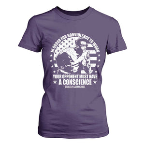 Stokely Carmichael Quote T Shirt For Women In Order For Nonviolence To Work Your Opponent Must Have A Conscience TS11 Purple Print Your Wear