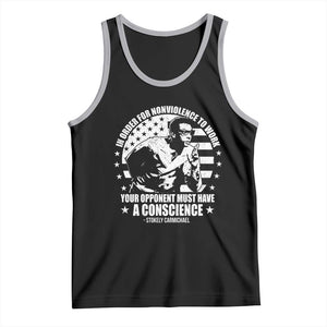 Stokely Carmichael Quote Tank Top In Order For Nonviolence To Work Your Opponent Must Have A Conscience TS11 Black Athletic Heather Print Your Wear