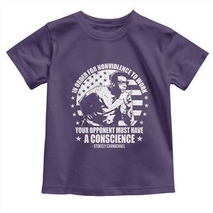 Stokely Carmichael Quote Toddler T Shirt In Order For Nonviolence To Work Your Opponent Must Have A Conscience TS11 Purple Print Your Wear