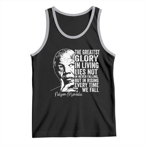 Nelson Mandela Quote Tank Top The Greatest Glory In Living Lies Not In Never Falling But In Rising TS11 Black Athletic Heather Print Your Wear