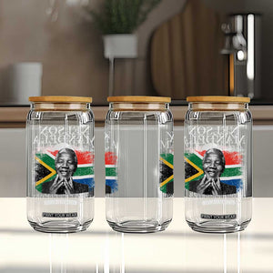 Nelson Mandela Quote Glass Can I Never Lose I Either Win Or I Learn Vintage South African Flag TS11 Print Your Wear