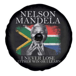 Nelson Mandela Quote Spare Tire Cover I Never Lose I Either Win Or I Learn Vintage South African Flag TS11 Print Your Wear