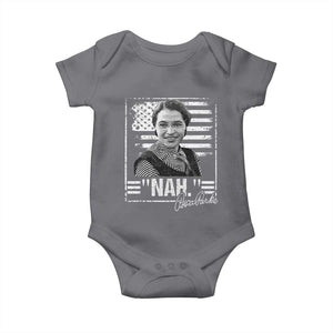 Rosa Parks Nah Quote Baby Onesie Black Movement Protest American Flag TS11 Charcoal Print Your Wear