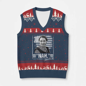 Rosa Parks Nah Quote V-Neck Knit Sweater Vest Black Movement Protest American Flag TS11 Navy Red Print Your Wear
