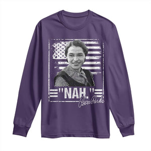 Rosa Parks Nah Quote Long Sleeve Shirt Black Movement Protest American Flag TS11 Purple Print Your Wear