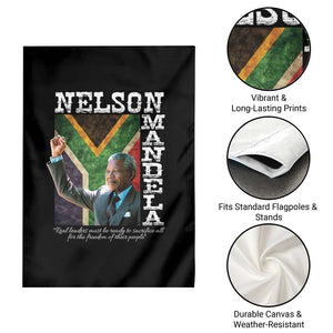Nelson Mandela Quote Garden Flag Real Leaders Must Be Ready To Sacrifice All For The Freedom TS11 Print Your Wear