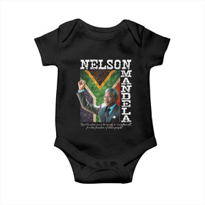 Nelson Mandela Quote Baby Onesie Real Leaders Must Be Ready To Sacrifice All For The Freedom TS11 Black Print Your Wear