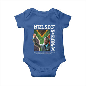 Nelson Mandela Quote Baby Onesie Real Leaders Must Be Ready To Sacrifice All For The Freedom TS11 Royal Blue Print Your Wear