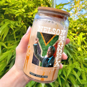 Nelson Mandela Quote Glass Can Real Leaders Must Be Ready To Sacrifice All For The Freedom TS11 Black Print Your Wear