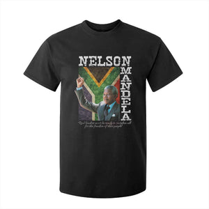 Nelson Mandela Quote T Shirt For Kid Real Leaders Must Be Ready To Sacrifice All For The Freedom TS11 Black Print Your Wear