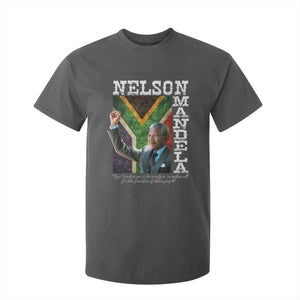 Nelson Mandela Quote T Shirt For Kid Real Leaders Must Be Ready To Sacrifice All For The Freedom TS11 Dark Heather Print Your Wear