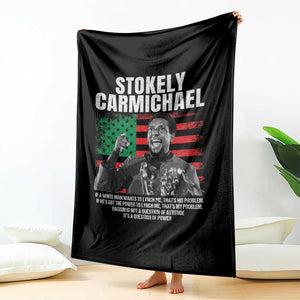 Stokely Carmichael Quote Throw Blanket Racism Is Not A Question Of Attitude It's A Question Of Power TS11 Print Your Wear