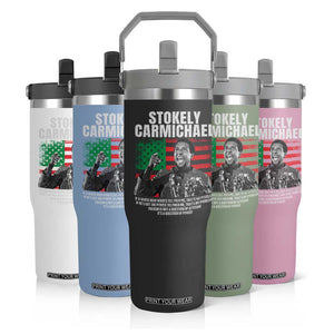 Stokely Carmichael Quote Flip Straw Tumbler Racism Is Not A Question Of Attitude It's A Question Of Power TS11 Print Your Wear