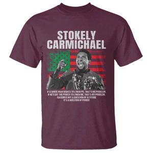 Stokely Carmichael Quote T Shirt Racism Is Not A Question Of Attitude It's A Question Of Power TS11 Maroon Print Your Wear