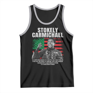 Stokely Carmichael Quote Tank Top Racism Is Not A Question Of Attitude It's A Question Of Power TS11 Black Athletic Heather Print Your Wear