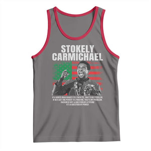 Stokely Carmichael Quote Tank Top Racism Is Not A Question Of Attitude It's A Question Of Power TS11 Deep Heather Red Print Your Wear