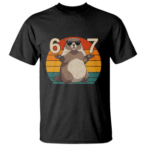 Funny Groundhog 67 T Shirt Six Seven Meme Retro Vintage Woodchuck Day TS11 Black Print Your Wear