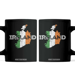 Vintage Irish Map Ireland Pride Souvenir Coffee Mug TS11 Black Print Your Wear