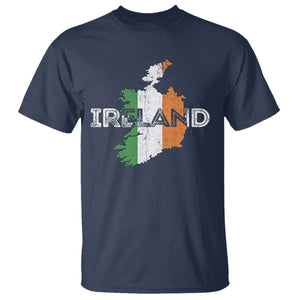 Vintage Irish Map Ireland Pride Souvenir T Shirt TS11 Navy Print Your Wear