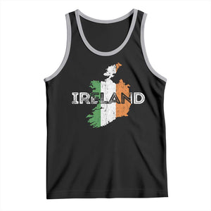 Vintage Irish Map Ireland Pride Souvenir Tank Top TS11 Black Athletic Heather Print Your Wear
