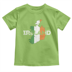 Vintage Irish Map Ireland Pride Souvenir Toddler T Shirt TS11 Lime Print Your Wear