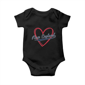 New England Vintage Red Heart Sport Fan Game Day Baby Onesie TS11 Black Print Your Wear