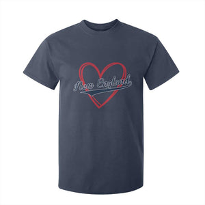 New England Vintage Red Heart Sport Fan Game Day T Shirt For Kid TS11 Navy Print Your Wear