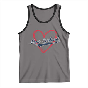 New England Vintage Red Heart Sport Fan Game Day Tank Top TS11 Deep Heather Black Print Your Wear