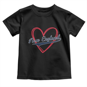 New England Vintage Red Heart Sport Fan Game Day Toddler T Shirt TS11 Black Print Your Wear