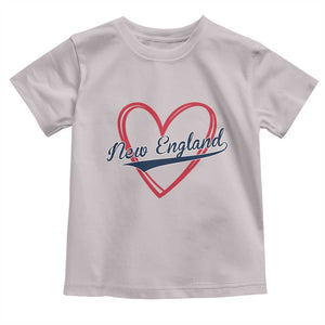 New England Vintage Red Heart Sport Fan Game Day Toddler T Shirt TS11 Ice Gray Print Your Wear